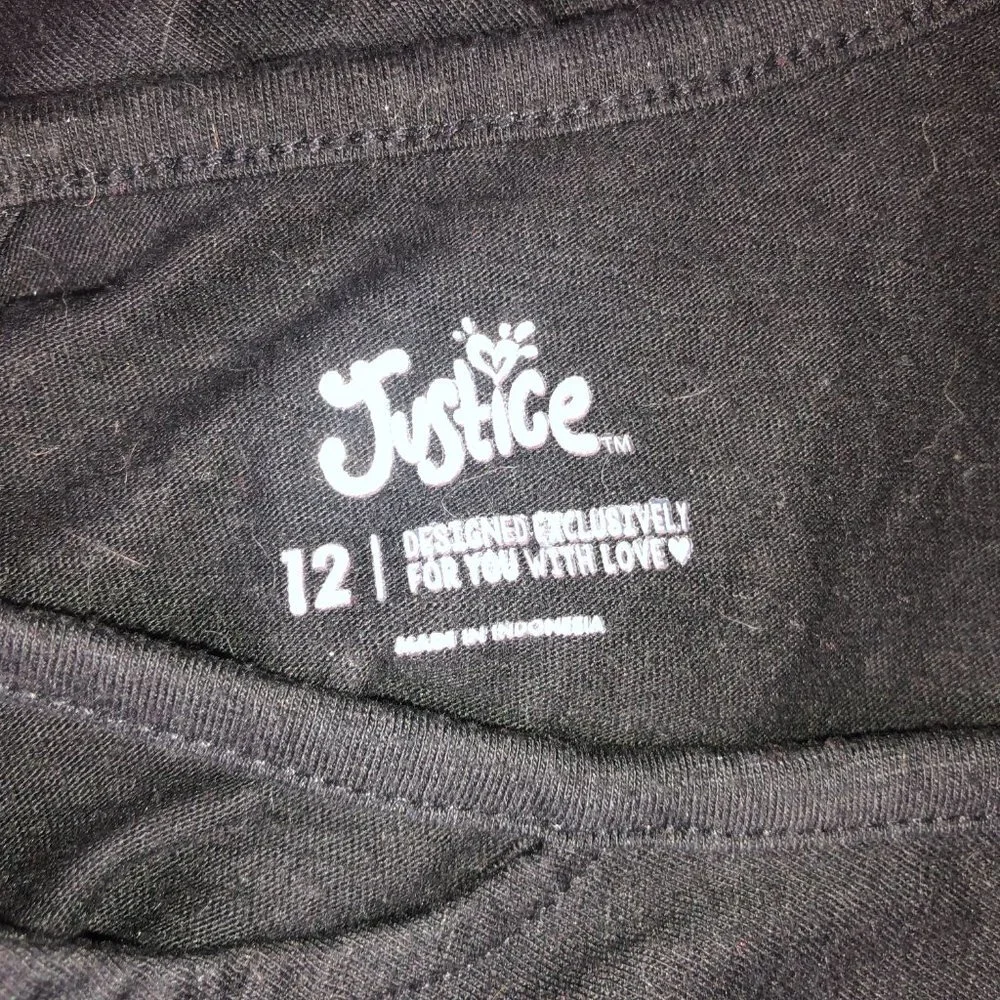 Justice girls black